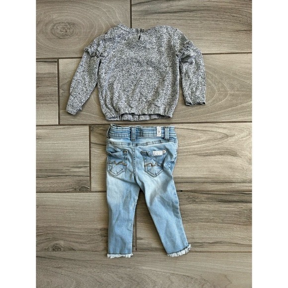 7 Seven for all Mankind~Infant Girls 2 Piece Outfit Set~~12 Months Jeans Top - Picture 4 of 4